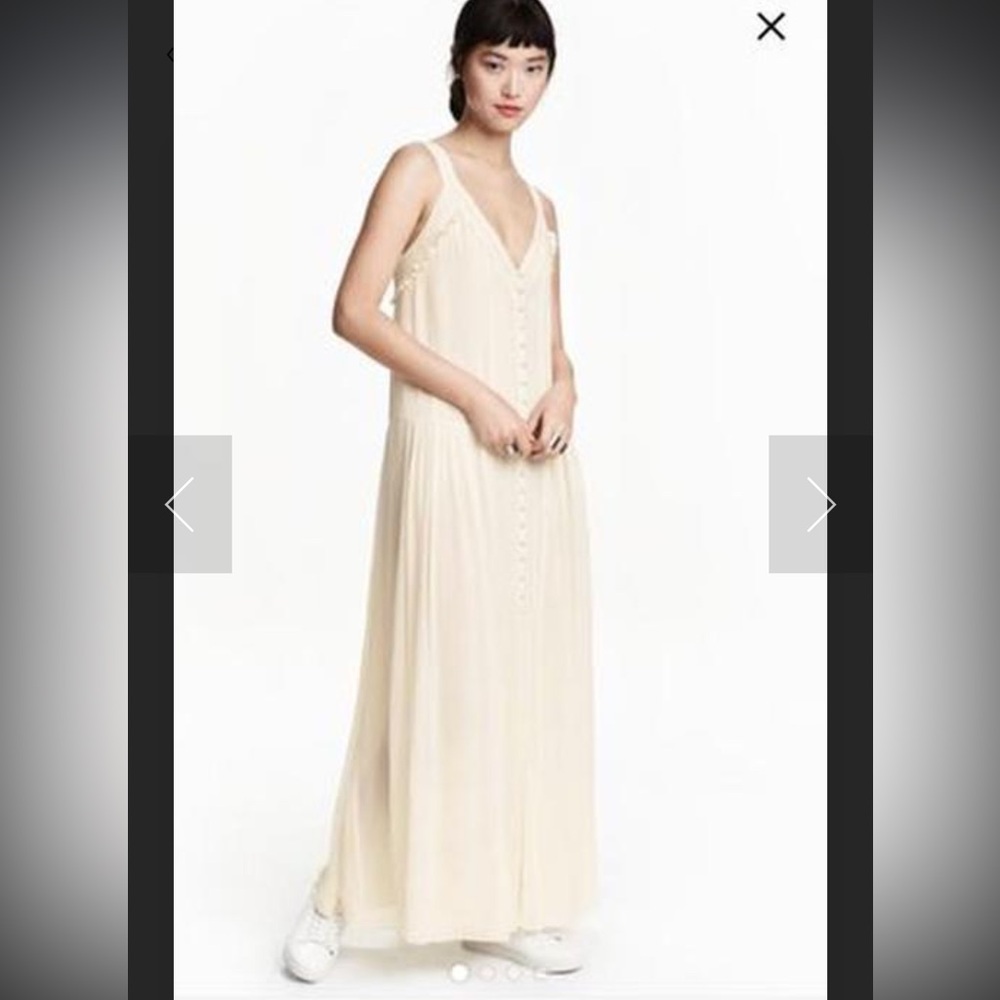 H&M Cream Maxi Dress